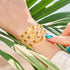 Bracelet Ours en Miel | Bracelet Ours en Gemme | Citrine x Or